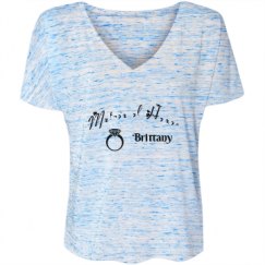 Ladies Flowy Slouchy V-Neck Tee