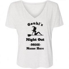 Ladies Flowy Slouchy V-Neck Tee