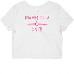 Ladies Slim Fit Crop Top Tee