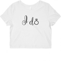 Ladies Slim Fit Crop Top Tee