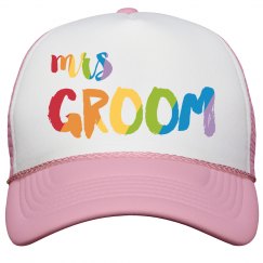 Colorful Mrs. Groom Trucker Hat