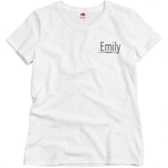 Ladies Semi-Fitted Relaxed Fit Basic Tee