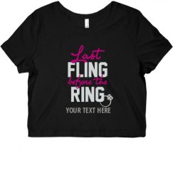Ladies Slim Fit Crop Top Tee
