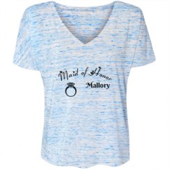 Ladies Flowy Slouchy V-Neck Tee