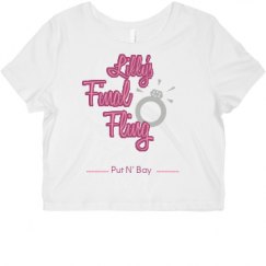 Ladies Slim Fit Crop Top Tee