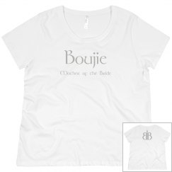 Boujie Mother of the Bride Back Logo Pink Plus Size Tee
