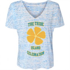 Ladies Flowy Slouchy V-Neck Tee