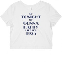 Ladies Slim Fit Crop Top Tee