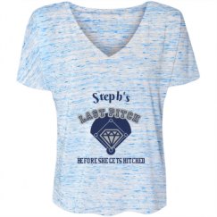 Ladies Flowy Slouchy V-Neck Tee