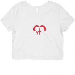 Ladies Slim Fit Crop Top Tee