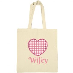 Wifey Heart Tote Bag