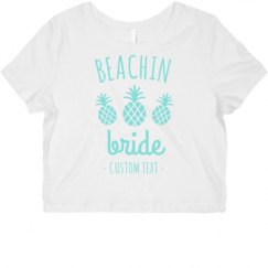 Ladies Slim Fit Crop Top Tee