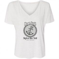 Ladies Flowy Slouchy V-Neck Tee