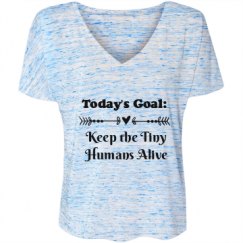 Ladies Flowy Slouchy V-Neck Tee