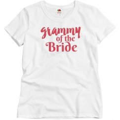 Grammy of the Bride Cute Wedding Party Woman's T-shirt