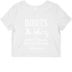 Ladies Slim Fit Crop Top Tee