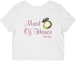 Ladies Slim Fit Crop Top Tee