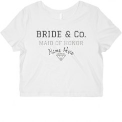 Ladies Slim Fit Crop Top Tee