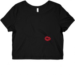 Ladies Slim Fit Crop Top Tee