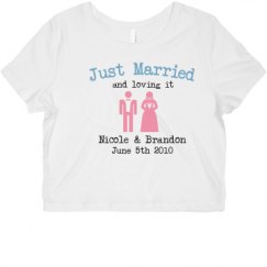 Ladies Slim Fit Crop Top Tee