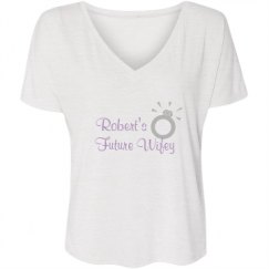 Ladies Flowy Slouchy V-Neck Tee